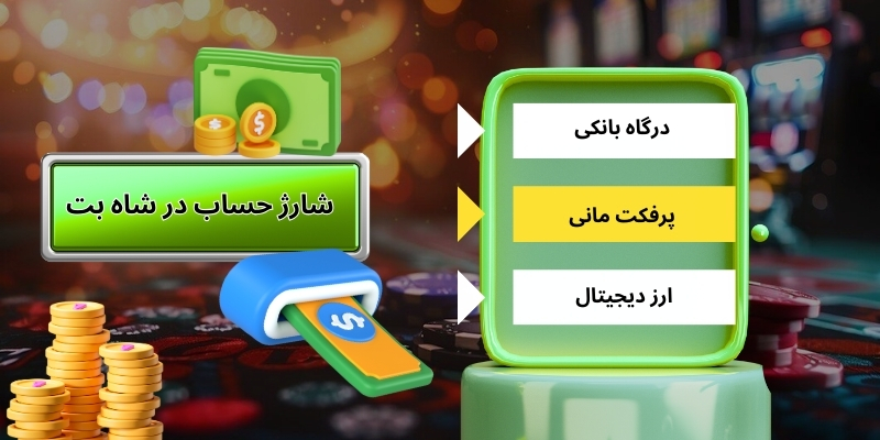 روش های شارژ حساب در شاه بت